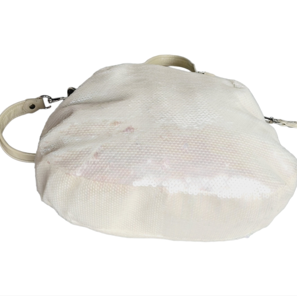 Coach Poppy Spotlight Sequins Bag Opal Pearl White Purse Ltd Edition vintage. - Picture 6 of 13